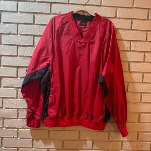Nike Vintage windbreaker pullover Red and Black size large- oversized